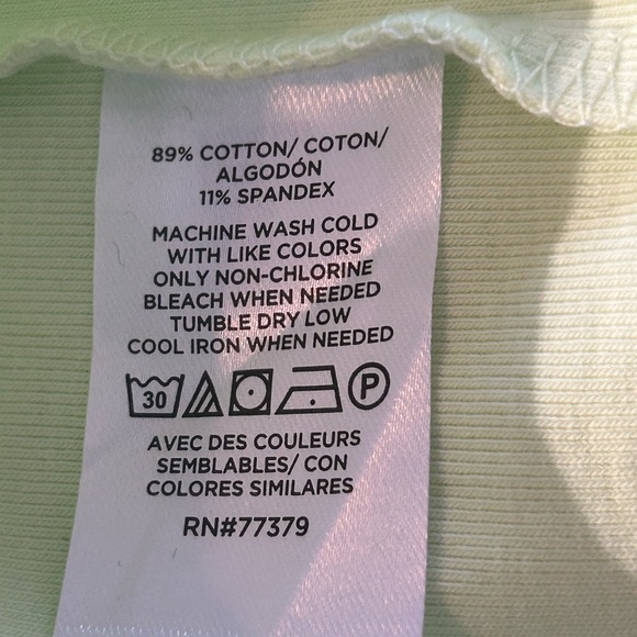 Ann Taylor Factory NWT Pistachio Green Square Neck Stretch Top - Size XL - Picture 6 of 7